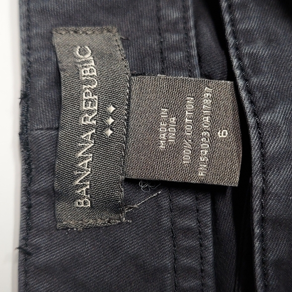 Banana Republic Wide leg 100% cotton charcoal  Jeans Size 6 - Picture 8 of 11